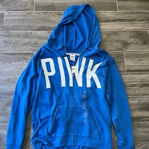 New Victoria’s Secret PINK Full Zip Hoodie Logo Small S